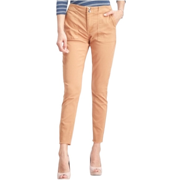 Tinsel Casia Frayed Hem Chino Pant In Navy - Picture 3 of 16